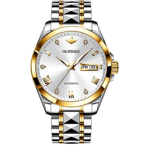 wristwatches luxury men mechanical watch automatic sapphire crystal tunsten steel 5atm waterproof luminous with date wristwatch oupinke, Slivery;brown
wristwatches luxury men mechanical watch automatic sapphire crystal tunsten steel 5atm waterproof luminous with date wristwatch oupinke, Slivery;brown