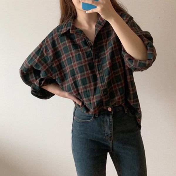 spring korea fashion women's manga turn-down collar loose shirts all combined casual vintage chess long shirt s514, White
spring korea fashion women's manga turn-down collar loose shirts all combined casual vintage chess long shirt s514, White