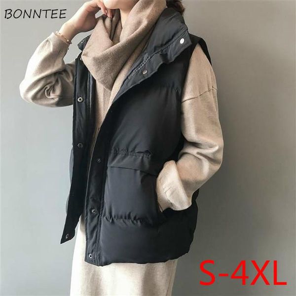 women's vests vest women plus size winter clothes windproof black streetwear waistcoats womens clothing with pockets korean 4xl, Black;white
women's vests vest women plus size winter clothes windproof black streetwear waistcoats womens clothing with pockets korean 4xl, Black;white