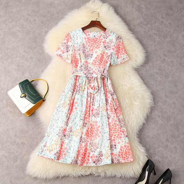 2021 summer short sleeve round neck multicolor floral print cotton belted mid-calf dress elegant casual dresses 21l2412401, Black;gray
2021 summer short sleeve round neck multicolor floral print cotton belted mid-calf dress elegant casual dresses 21l2412401, Black;gray