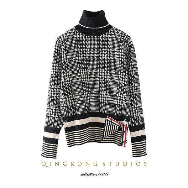 men's and women's qianniaoge sweater 2021 autumn winter new casual loose versatile high collar bottomed shirt outer top, White;black
men's and women's qianniaoge sweater 2021 autumn winter new casual loose versatile high collar bottomed shirt outer top, White;black