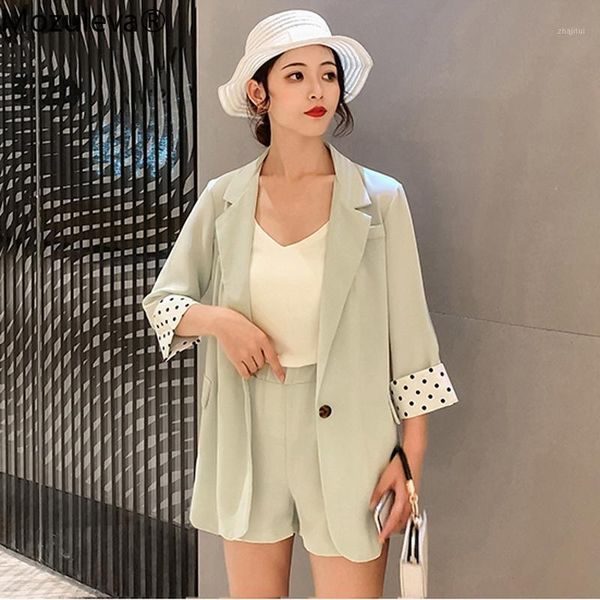 two piece dress mozuleva women short suits dots one-button blazer jacket & elastic waist shorts female pant casual 2 pieces set, White
two piece dress mozuleva women short suits dots one-button blazer jacket & elastic waist shorts female pant casual 2 pieces set, White