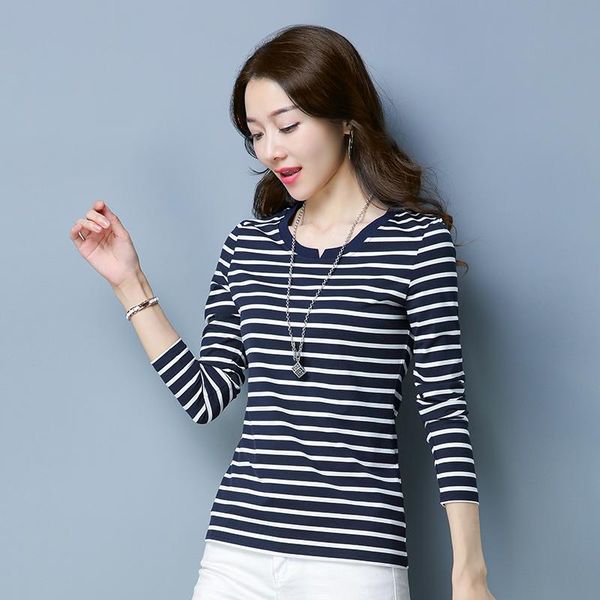 women's t-shirt t-shirts women korea style casual long sleeve stripe tshirt spring autumn cotton female tee shirt slim femme t, White
women's t-shirt t-shirts women korea style casual long sleeve stripe tshirt spring autumn cotton female tee shirt slim femme t, White