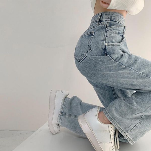 women's jeans highwaist trousers harajuku fashion cotton denim sweatpants 2021 summer ins street college teen streetwear all-match, Blue
women's jeans highwaist trousers harajuku fashion cotton denim sweatpants 2021 summer ins street college teen streetwear all-match, Blue