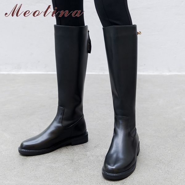 meotina women riding boots shoes buckle genuine leather mid heel long boots zipper chunky heels knee high boots lady black 42 210520
meotina women riding boots shoes buckle genuine leather mid heel long boots zipper chunky heels knee high boots lady black 42 210520