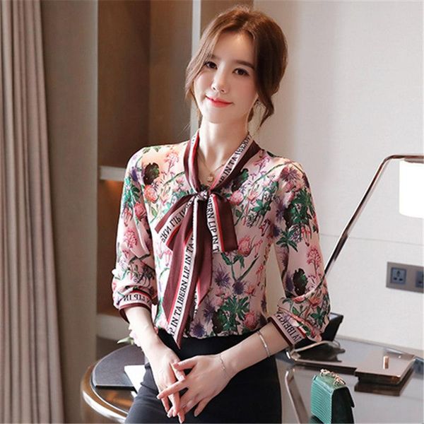 autumn fashion women and blouse long sleeve floral printed chiffon shirts office lady lacing bow v-neck clothes blusas women's blouses, White
autumn fashion women and blouse long sleeve floral printed chiffon shirts office lady lacing bow v-neck clothes blusas women's blouses, White