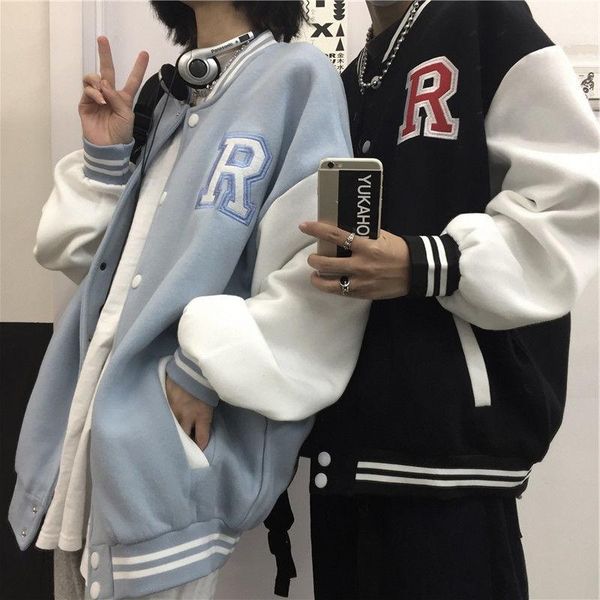 women's jackets japanese letter r men women couples harajuku student coat american baseball bomber jacket loose plus size streetwear, Black;brown
women's jackets japanese letter r men women couples harajuku student coat american baseball bomber jacket loose plus size streetwear, Black;brown
