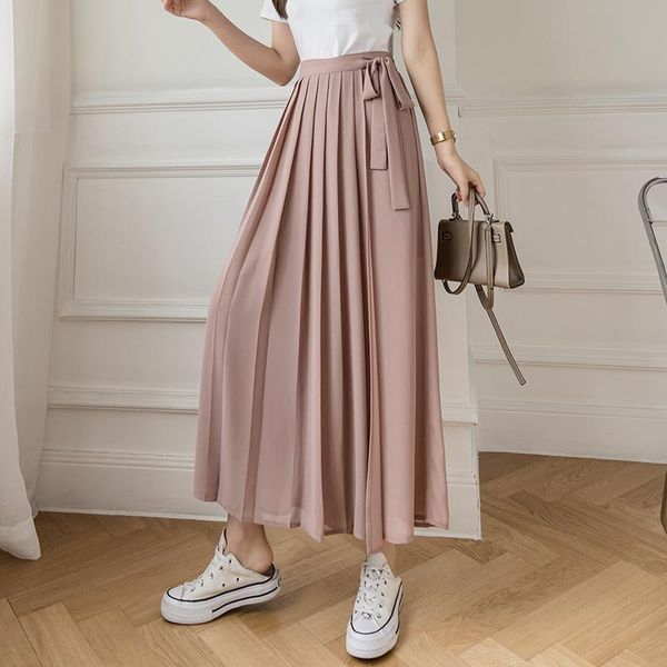 women's pants & capris casual lace up high waist lady pleated skirt summer women solid color loose wide leg spring flowing chiffon trou, Black;white
women's pants & capris casual lace up high waist lady pleated skirt summer women solid color loose wide leg spring flowing chiffon trou, Black;white