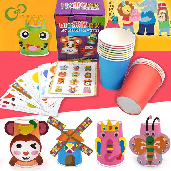 12pcs/set Kids Animals DIY handmade paper cups sticker material kit Children kindergarten school art craft Educational toys ZXH
12pcs/set Kids Animals DIY handmade paper cups sticker material kit Children kindergarten school art craft Educational toys ZXH