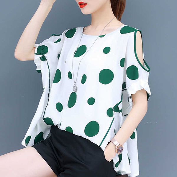 blouse women summer short sleeve off shoulder o-neck dot blouse shirt women clothes shirts blusas camisas mujer d133 210602, White
blouse women summer short sleeve off shoulder o-neck dot blouse shirt women clothes shirts blusas camisas mujer d133 210602, White