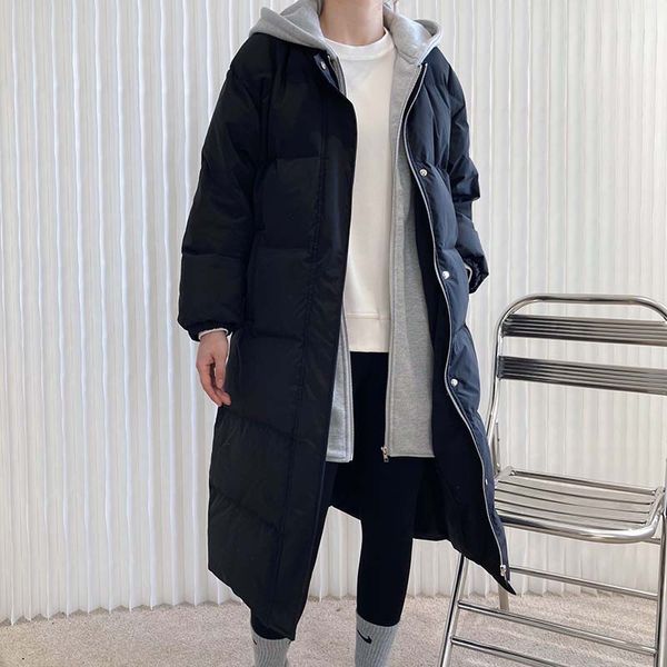 women's down & parkas fake two-piece hood-down female long korean 2021 winter white duck on the knee er jacket, Black
women's down & parkas fake two-piece hood-down female long korean 2021 winter white duck on the knee er jacket, Black