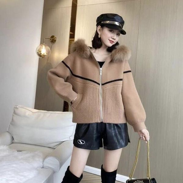 women's fur & faux 2021 autumn winter natural collar coat hooded knitted velvet jacket bat sleeve loose sweater, Black
women's fur & faux 2021 autumn winter natural collar coat hooded knitted velvet jacket bat sleeve loose sweater, Black