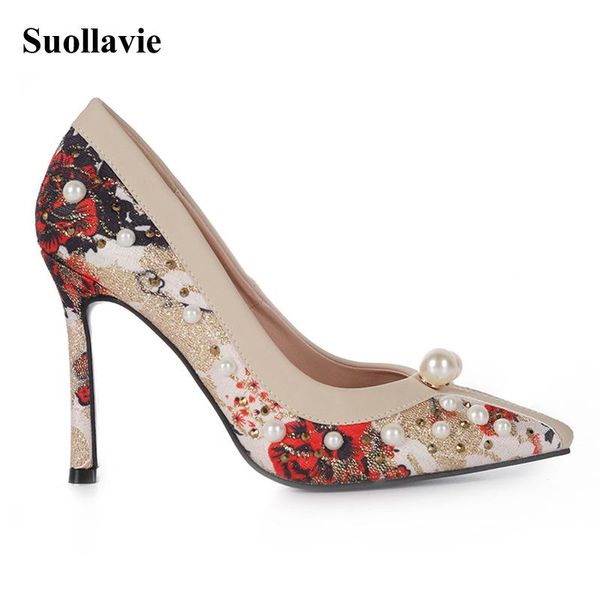 suollavie female pumps embroidered pearl ladies shoes pointed toe thin heel designer brand stiletto lace dress women, Black
suollavie female pumps embroidered pearl ladies shoes pointed toe thin heel designer brand stiletto lace dress women, Black