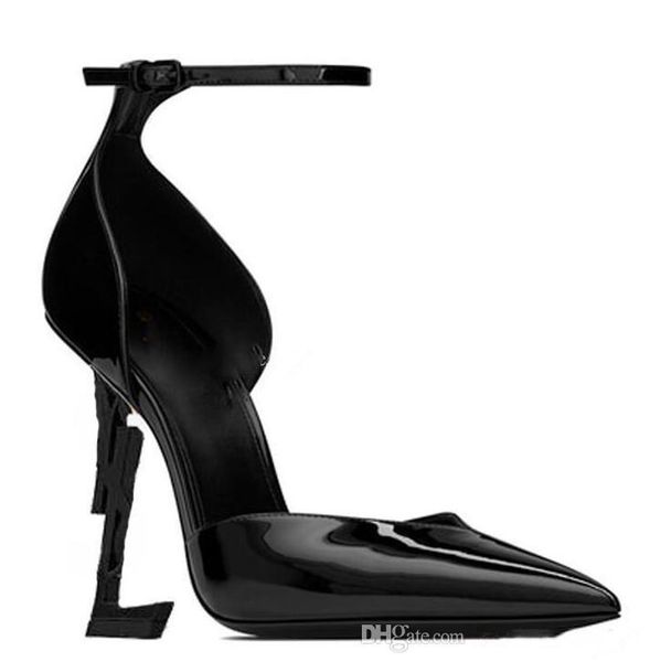 women heels pumps patent leather dress wedding shoes ladies high-heeled shoes ankle strap pumps metal fashion heel women shoes 34-40-42, Black
women heels pumps patent leather dress wedding shoes ladies high-heeled shoes ankle strap pumps metal fashion heel women shoes 34-40-42, Black