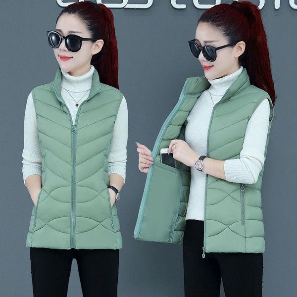 women's vests down cotton vest women stand-up collar short lightweight waistcoat 2021 fashion slim outer wear sleeveless jacket, Black;white
women's vests down cotton vest women stand-up collar short lightweight waistcoat 2021 fashion slim outer wear sleeveless jacket, Black;white