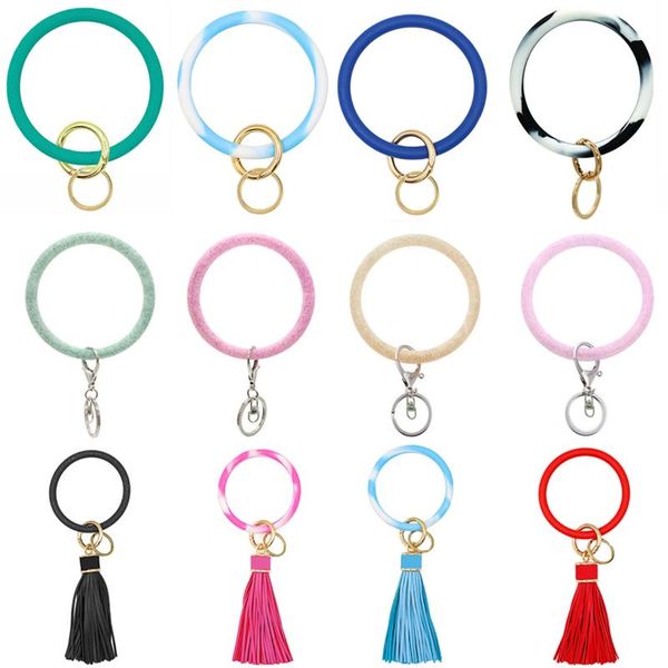 keychains bracelet keyring classic tassel pendant bangle keychain exaggerated big round silicone wristlet strap key holder gift, Silver
keychains bracelet keyring classic tassel pendant bangle keychain exaggerated big round silicone wristlet strap key holder gift, Silver