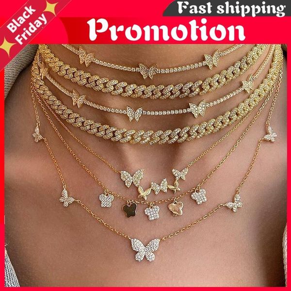 chains gold filled iced out hiphop bling wide miami curb cuban link chain rock cz butterfly choker women adjust size necklace, Silver
chains gold filled iced out hiphop bling wide miami curb cuban link chain rock cz butterfly choker women adjust size necklace, Silver
