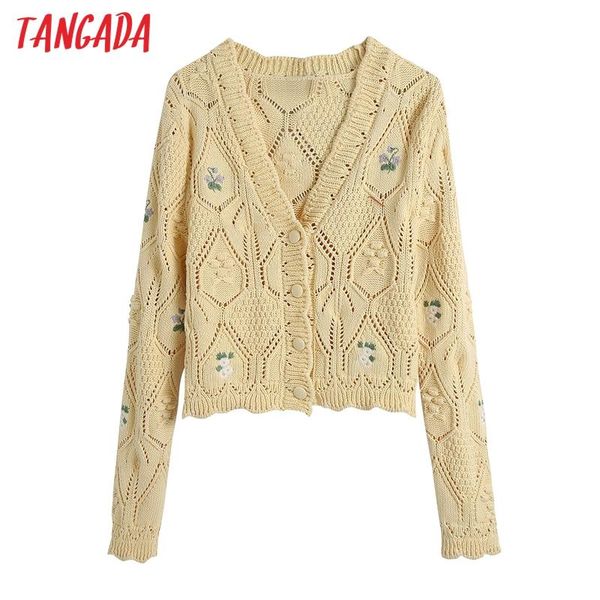 women's knits & tees tangada women krean fashion floral embroidery cropped knitted cardigan sweater vintage long sleeve outerwear chic, White
women's knits & tees tangada women krean fashion floral embroidery cropped knitted cardigan sweater vintage long sleeve outerwear chic, White