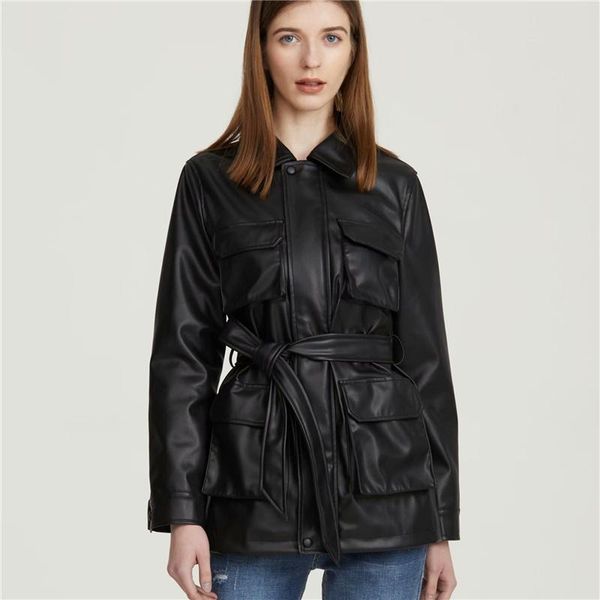 women's leather & faux nice casual woman black loose sheepskin jacket elegant female solid basic sashes outwear ladies oversized jacket
women's leather & faux nice casual woman black loose sheepskin jacket elegant female solid basic sashes outwear ladies oversized jacket