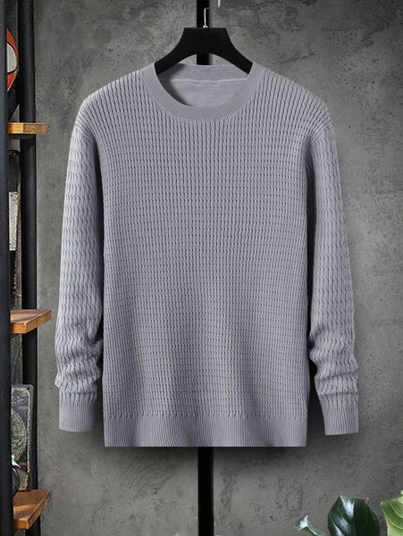 men solid cable knit sweater k7ul#, White;black