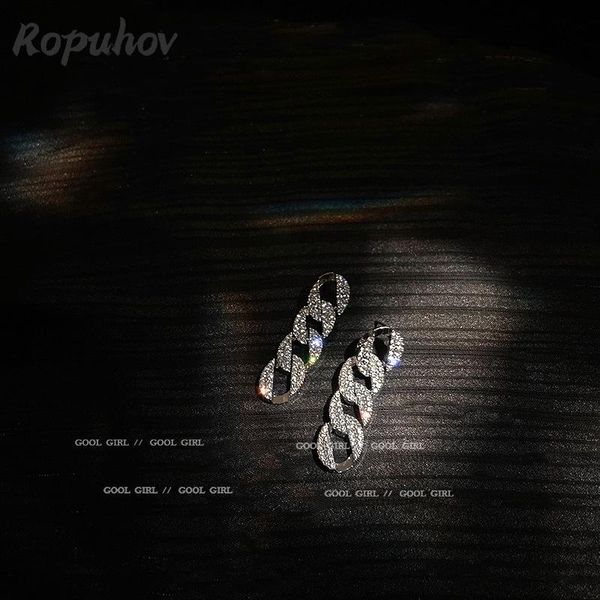 dangle & chandelier ropuhov 2021 jewelry for woman gift korean fashion statement rhinestone stud earrings set bling wholesale, Silver 
dangle & chandelier ropuhov 2021 jewelry for woman gift korean fashion statement rhinestone stud earrings set bling wholesale, Silver