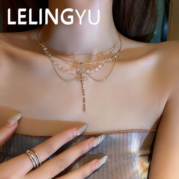 chains crystal encrusted cross strass collar collarbone current custom design cool wind jewellery manufacturer attacked, Silver
chains crystal encrusted cross strass collar collarbone current custom design cool wind jewellery manufacturer attacked, Silver