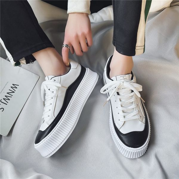 youth board korean version trendy versatile casual student men's thick soled high brand spring sho, Black
youth board korean version trendy versatile casual student men's thick soled high brand spring sho, Black