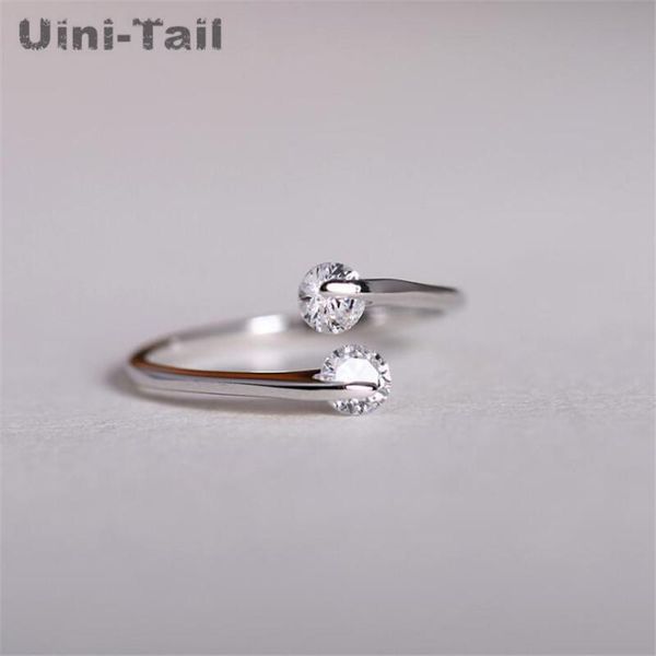 cluster rings uini-tail 925 sterling silver korea double crystal open ring female models fashion simple trend sweet jewelry gn714, Golden;silver
cluster rings uini-tail 925 sterling silver korea double crystal open ring female models fashion simple trend sweet jewelry gn714, Golden;silver
