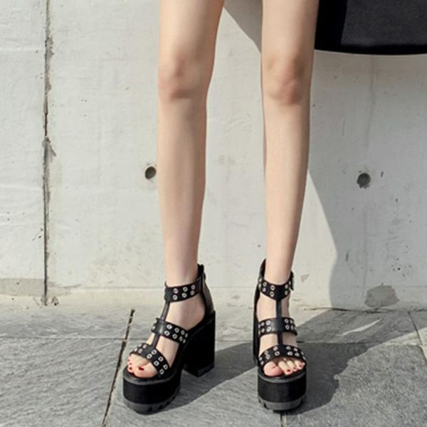 dress sorphio fashion ins block heels shoes women cool high platform cosplay summer sandals 1f1p, Black
dress sorphio fashion ins block heels shoes women cool high platform cosplay summer sandals 1f1p, Black