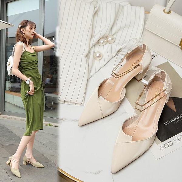 documentary shoes pointed low female french small heels thick with recreational temperament sandals, Black
documentary shoes pointed low female french small heels thick with recreational temperament sandals, Black