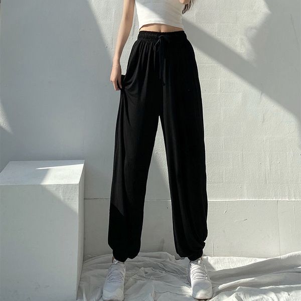 plus szie sweatpants women summer fashion 2021 black joggers women oversize loose casual high waist gray trousers, Black;white
plus szie sweatpants women summer fashion 2021 black joggers women oversize loose casual high waist gray trousers, Black;white