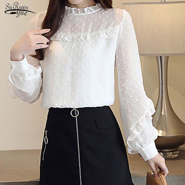women's blouses & shirts 2021 women solid long sleeve chiffon blouse ladies autumn korea edition ruffles stand collar 8055 50, White
women's blouses & shirts 2021 women solid long sleeve chiffon blouse ladies autumn korea edition ruffles stand collar 8055 50, White