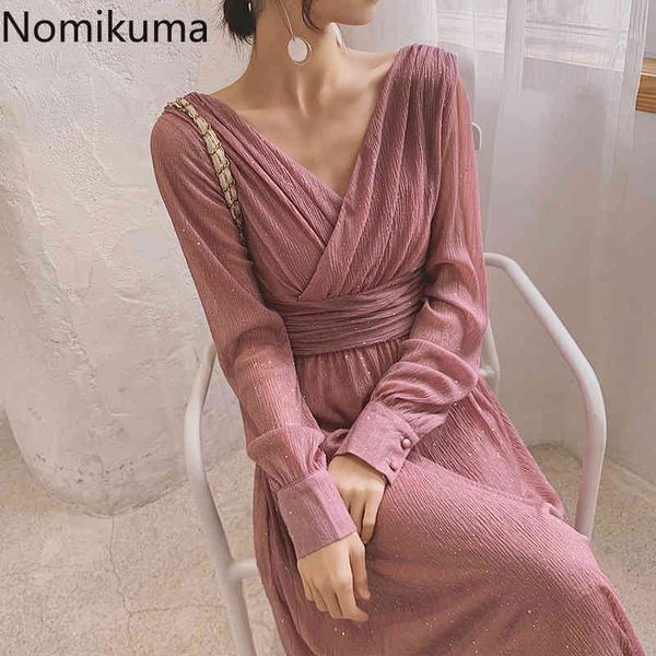 nomikuma v neck long sleeve party dress women blingbing high wait a line dresses elegant fashion arrival robe femme 3d839 210514, Black;gray
nomikuma v neck long sleeve party dress women blingbing high wait a line dresses elegant fashion arrival robe femme 3d839 210514, Black;gray