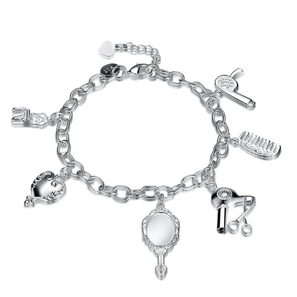 charm bracelets selling sterling silver bracelet fashion women's 925 lobster clasp jewelry, Golden;silver
charm bracelets selling sterling silver bracelet fashion women's 925 lobster clasp jewelry, Golden;silver