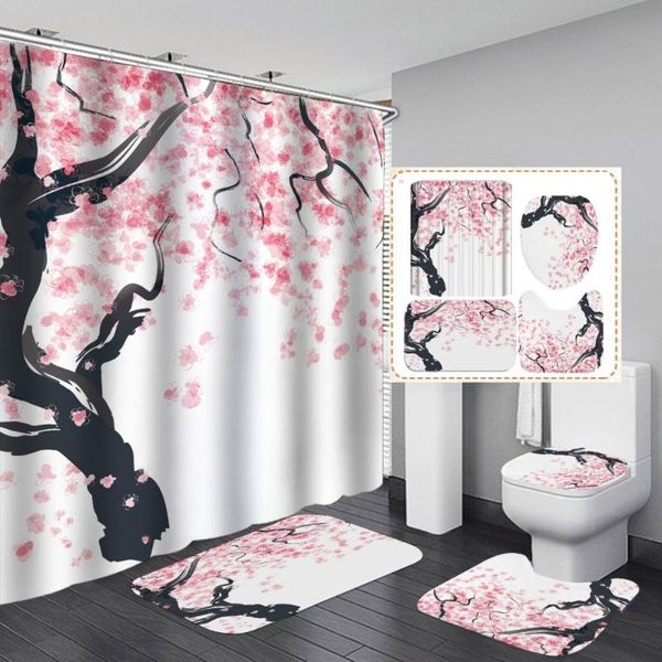 shower curtains pink plum flower curtain elegant romantic with non slip rug mat bathroom waterproof polyester home decor 180cm
shower curtains pink plum flower curtain elegant romantic with non slip rug mat bathroom waterproof polyester home decor 180cm