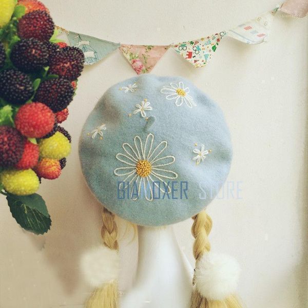 biamoxer retro lolita hat mori girl beret painter cap simple cosmos sweet preppy birthday valentine's gift women berets, Blue;gray
biamoxer retro lolita hat mori girl beret painter cap simple cosmos sweet preppy birthday valentine's gift women berets, Blue;gray