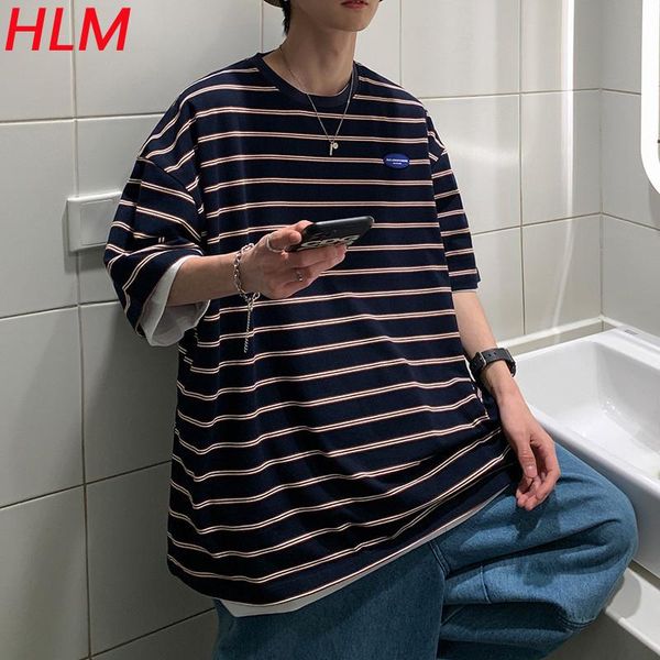 women's t-shirt hlm 2021 summer stripe oversized cotton tshirts fashion sweetwear couples loose casual short sleeve round neck, White
women's t-shirt hlm 2021 summer stripe oversized cotton tshirts fashion sweetwear couples loose casual short sleeve round neck, White