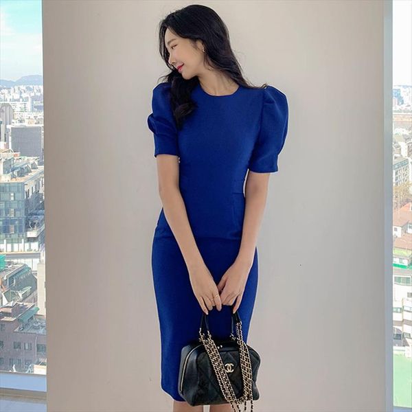 Brief Style Formal Office Women Dresses Work Elegant Blue Solid Color Puff Sleeve Lace Up Slim Pencil Belt Spring Summer, Black;gray
Brief Style Formal Office Women Dresses Work Elegant Blue Solid Color Puff Sleeve Lace Up Slim Pencil Belt Spring Summer, Black;gray