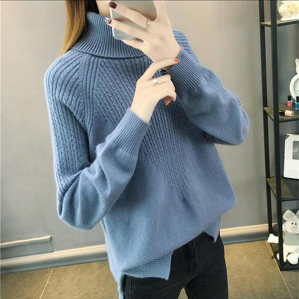 women's sweaters long sleeve women turtleneck sweater autumn winter thick warm female oversized knitted jumper pull, White;black
women's sweaters long sleeve women turtleneck sweater autumn winter thick warm female oversized knitted jumper pull, White;black