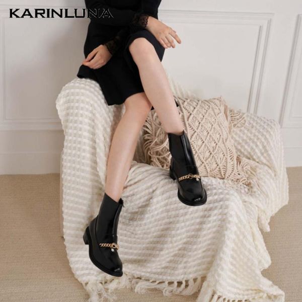 boots 2021 arrivals plus size 34-40 stylish band design genuine leather metal decoration ankel high quality, Black
boots 2021 arrivals plus size 34-40 stylish band design genuine leather metal decoration ankel high quality, Black