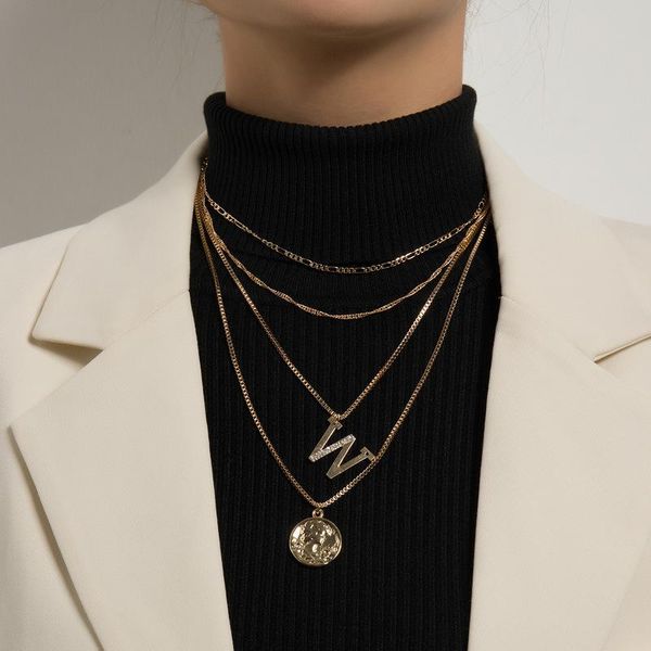chokers vintage boho multilayer choker portrait coin letter pendant chain necklace for women gold silver color collar fashion jewelry, Golden;silver
chokers vintage boho multilayer choker portrait coin letter pendant chain necklace for women gold silver color collar fashion jewelry, Golden;silver