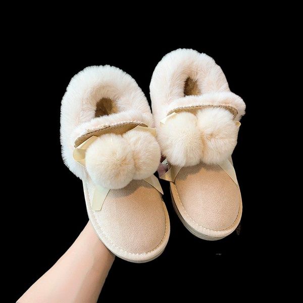 boots warm fur fashion women winter snow shoes solid round toe ladies flat slip on ankle, Black
boots warm fur fashion women winter snow shoes solid round toe ladies flat slip on ankle, Black