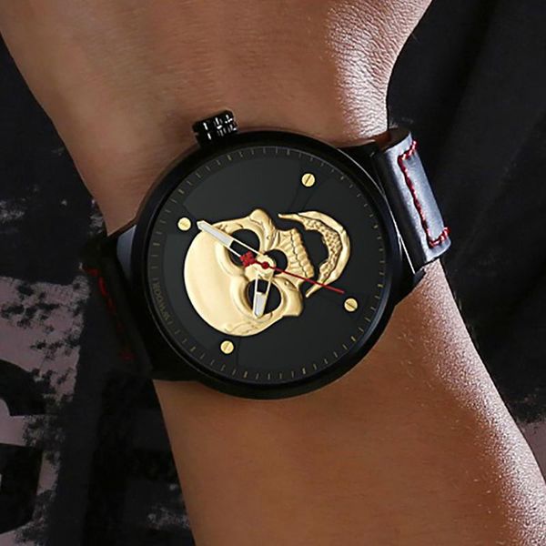 wristwatches wwoor brand 2021 black leather mens watch fashion sport cool skull male quartz waterproof wristwatch relogio masculino, Slivery;brown
wristwatches wwoor brand 2021 black leather mens watch fashion sport cool skull male quartz waterproof wristwatch relogio masculino, Slivery;brown
