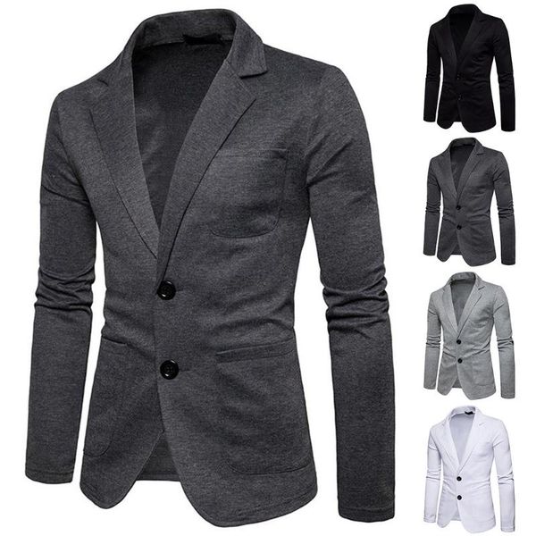 men's suits & blazers solid jackets lapel slim autumn business color two-button casual small formal jacket suit, White;black
men's suits & blazers solid jackets lapel slim autumn business color two-button casual small formal jacket suit, White;black