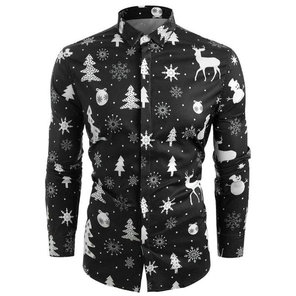 men's casual shirts fashion long-sleeved shirt christmas flower printing large size business lapel, White;black
men's casual shirts fashion long-sleeved shirt christmas flower printing large size business lapel, White;black