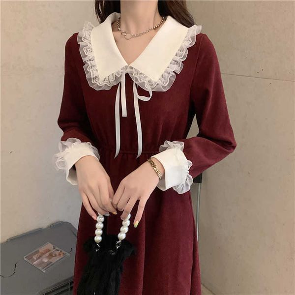 2021 autumn korean style doll neck french knee length sleeve dr's waist is slim and fashionable, Black;gray
2021 autumn korean style doll neck french knee length sleeve dr's waist is slim and fashionable, Black;gray