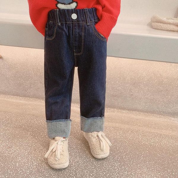 jeans girls' pants autumn 2021 korean straight loose wear children's brushed 5-55, Blue
jeans girls' pants autumn 2021 korean straight loose wear children's brushed 5-55, Blue