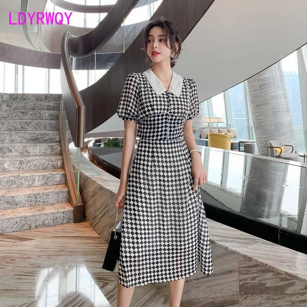 temperament summer doll collar jacket suit female plaid skirt fashion two-piece 210603, White
temperament summer doll collar jacket suit female plaid skirt fashion two-piece 210603, White