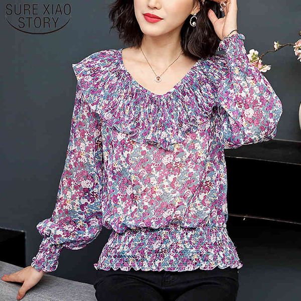 autumn casual round collar long sleeve women blouses o-neck ruffles printed chiffon clothing floral 5433 50 210510, White
autumn casual round collar long sleeve women blouses o-neck ruffles printed chiffon clothing floral 5433 50 210510, White