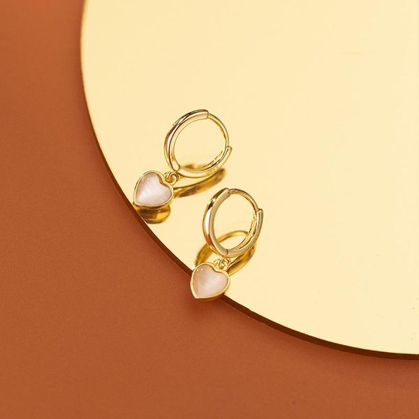 hoop & huggie real. 925 sterling silver fine jewelry white/gold cat's eye opal heart ear earrings c-g9423, Golden;silver
hoop & huggie real. 925 sterling silver fine jewelry white/gold cat's eye opal heart ear earrings c-g9423, Golden;silver